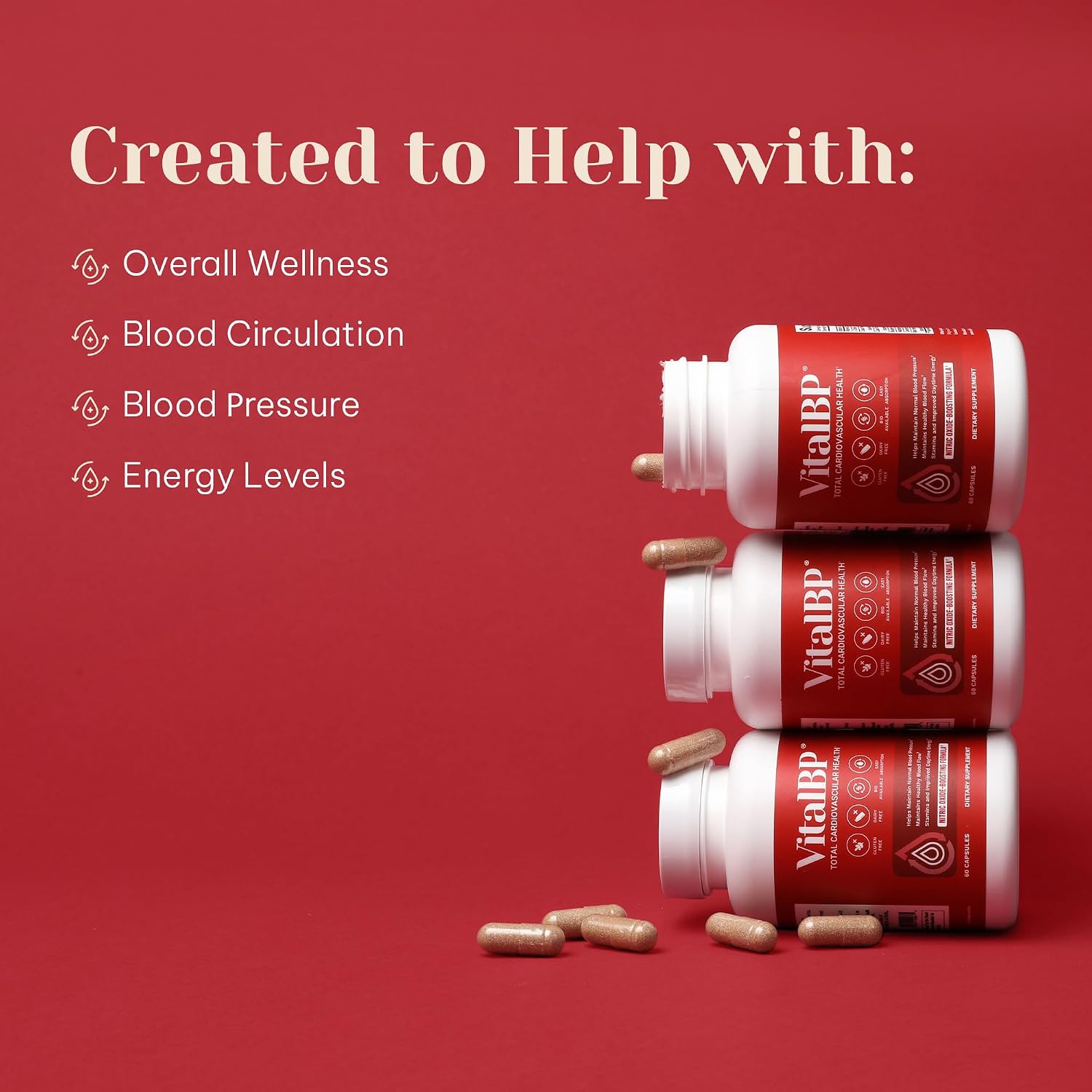Vital BP – Support for Normal Blood Pressure with CoQ10, L-Citrulline, and K2 & D3 (60 Capsules) - görsel 4