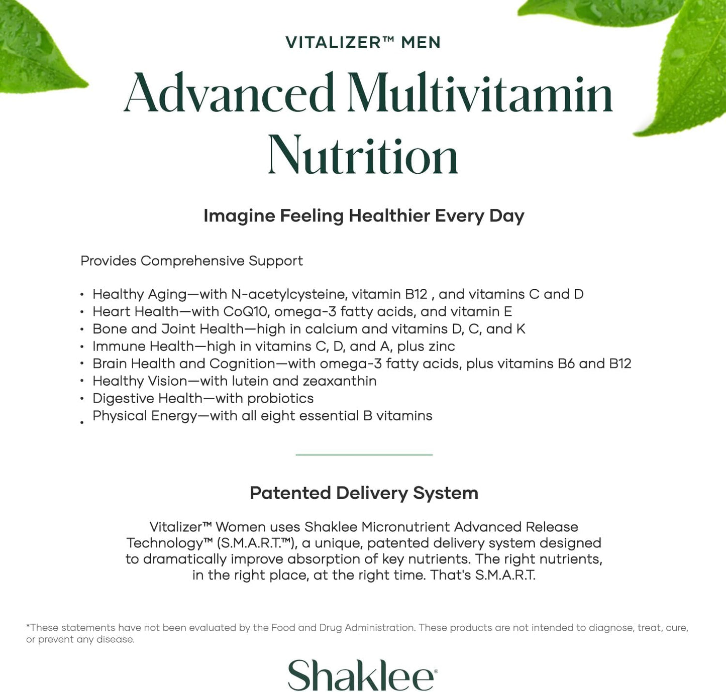 Shaklee Vitalizer Men - Advanced Nutrition Vita-Strips with Vitamins, Minerals, Omega-3s, Probiotics - 30 Strips - görsel 4