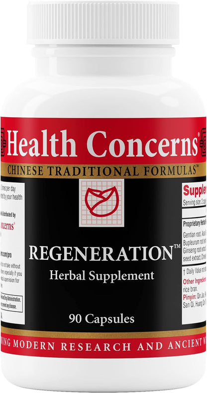 Health Concerns Regeneration – Immune System Support & Liver Health Supplement – Detox Cleanse & Energy Balance – Traditional Chinese Herbal Formula – 90 Capsules