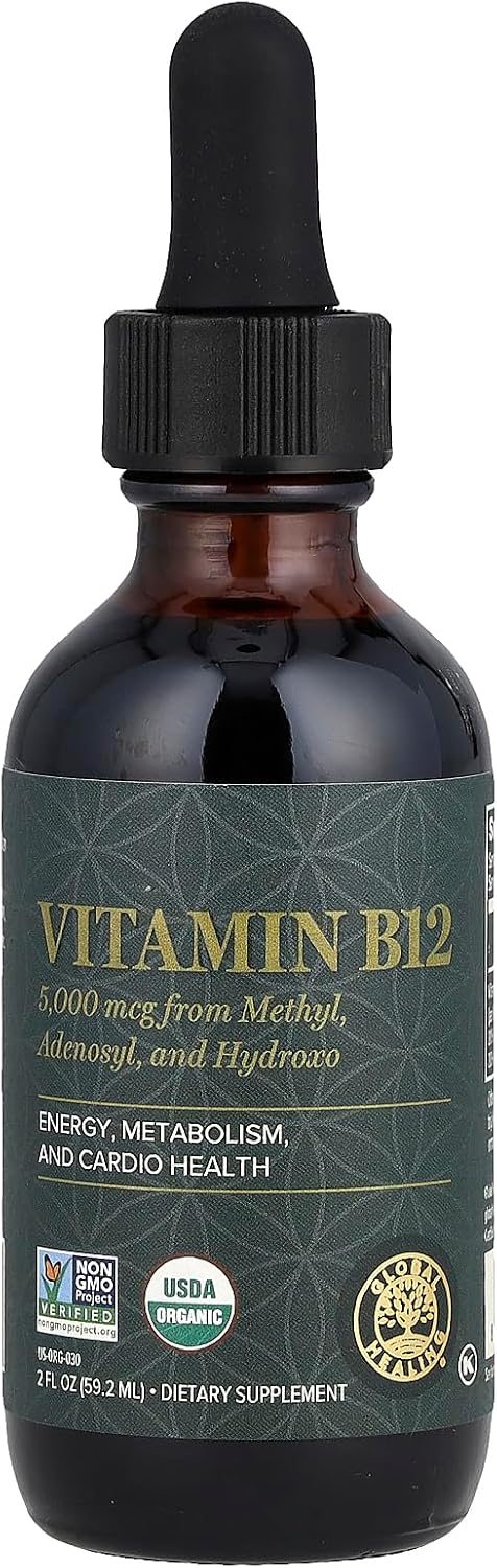 Global Healing Vitamin B12 Dropper, 2 fl oz - görsel 1