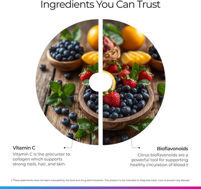 Livingood Daily Vitamin C Supplement - 3-in-1 Whole Food-Based with Acerola & Amla Fruit Extracts and Citrus Bioflavonoids - 60 Capsules