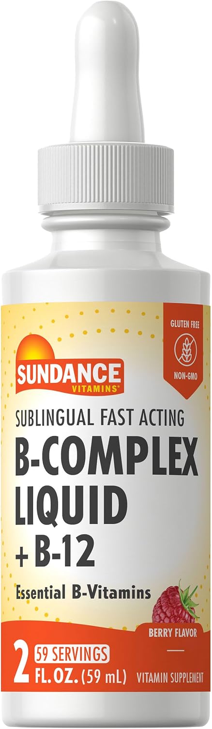 Sundance Sublingual Vitamin B Complex – 59 ml, Berry Flavour, with B12, B6, B2 - görsel 1