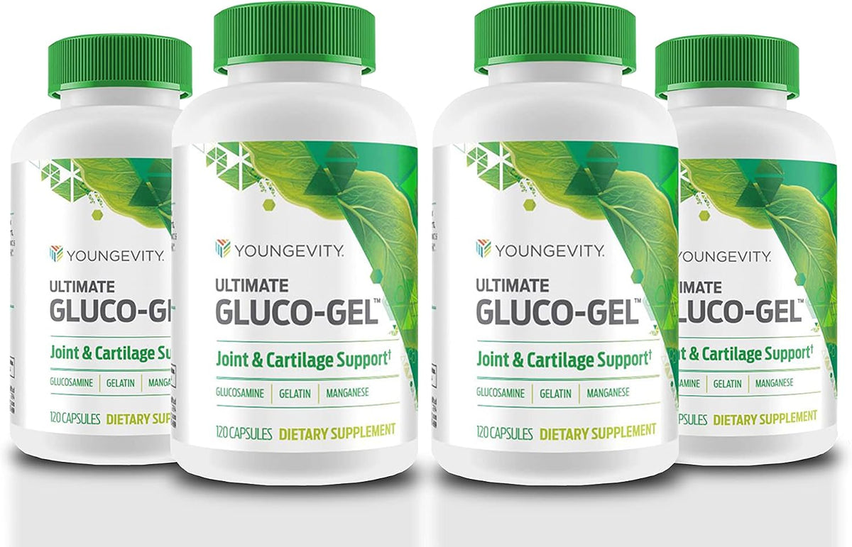 Youngevity Ultimate Gluco-Gel - Joint Support Food Supplement with Glucosamine, Gelatine and Manganese - 120 Capsules - görsel 10