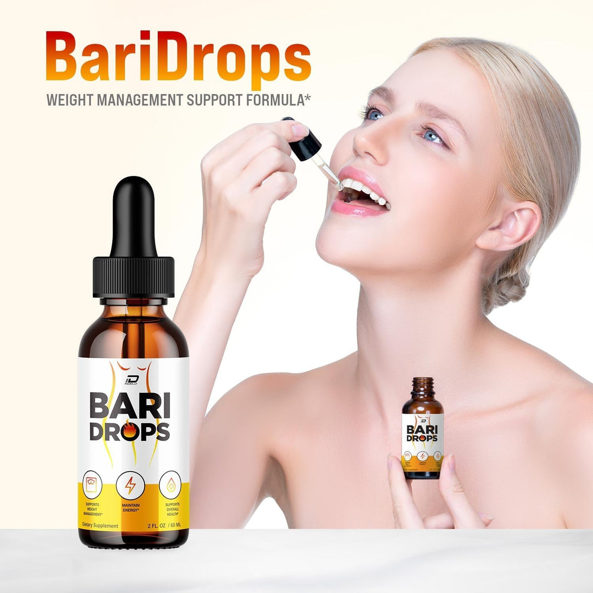 Bari Drops Liquid Supplement - Natural Fitness Support (1 Month Supply) - görsel 2