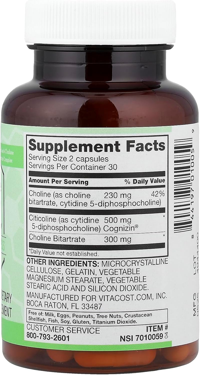 Vitacost Synergy® Neurocholine, 60 Capsules - görsel 2