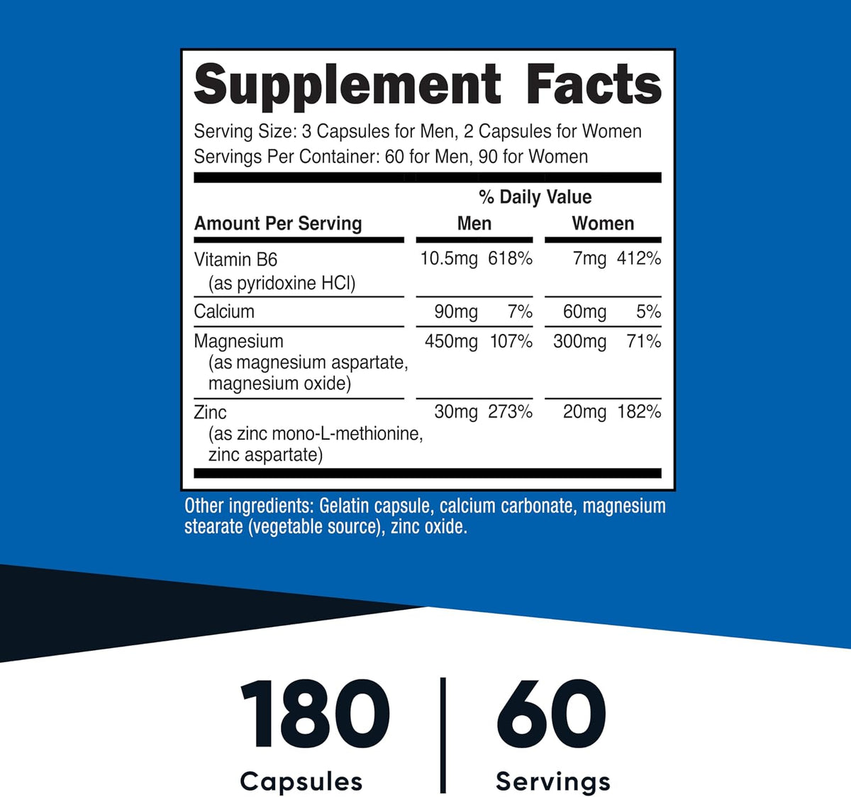 Nutricost ZMA 180 Capsules - görsel 2