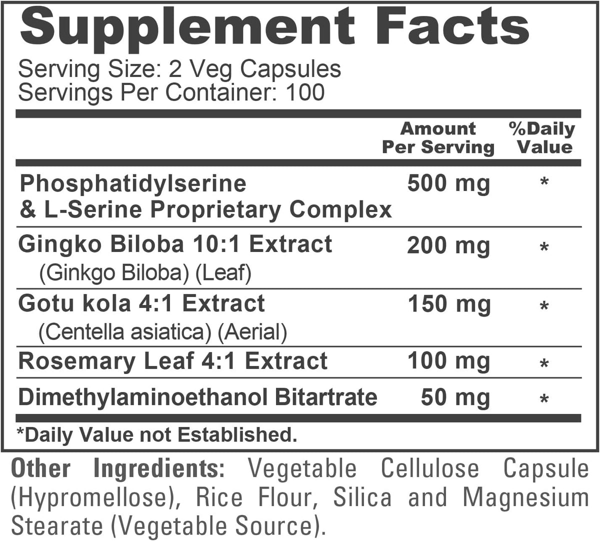 NusaPure Phosphatidylserine Memory Ultimate Complex 1000mg – 200 Vegan Capsules - görsel 4