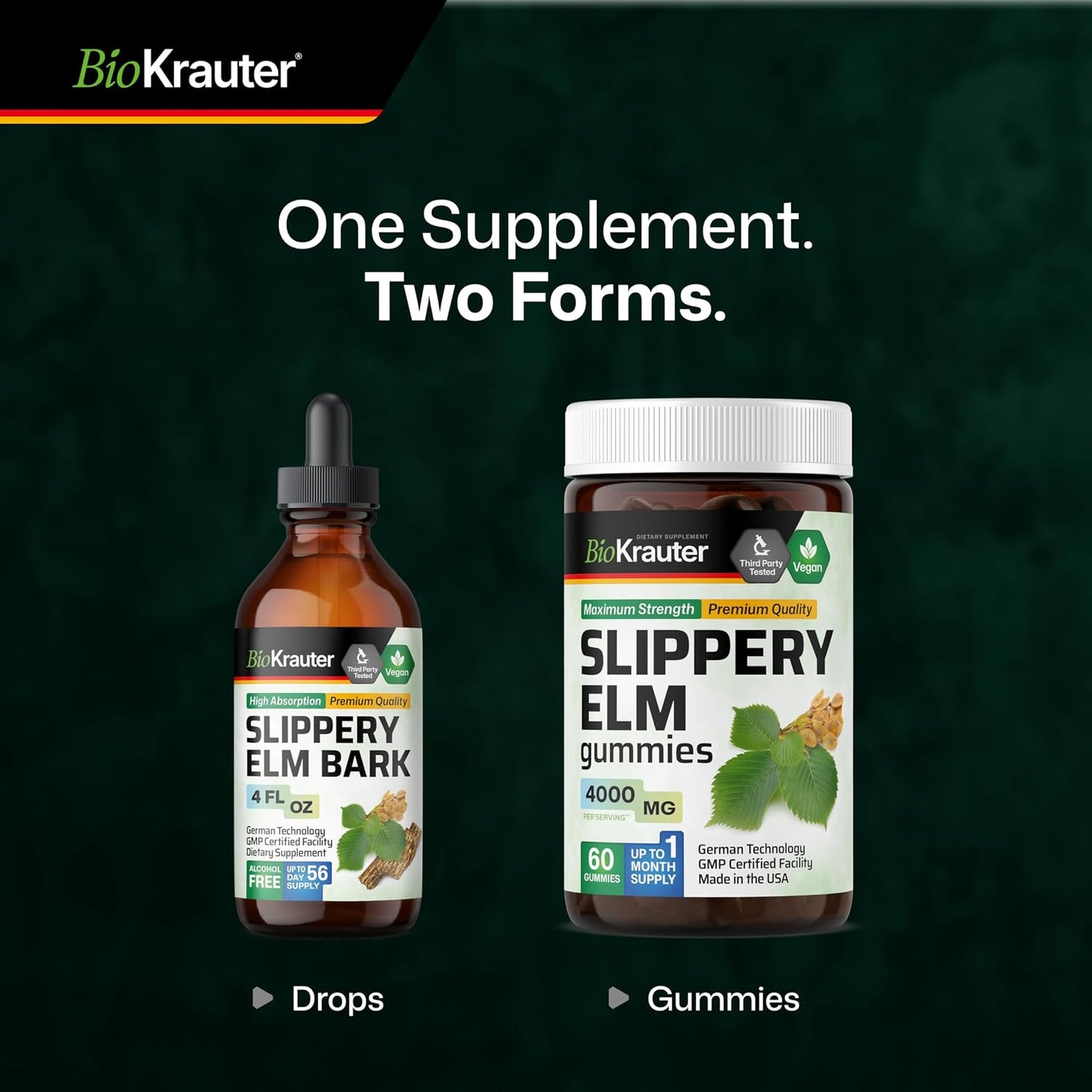 Slippery Elm Bark Tincture – Pure Slippery Elm for Women & Men – 118 ml (56 Days Supply) – Vegan Liquid Drops for Throat, Lungs, Digestion - görsel 9
