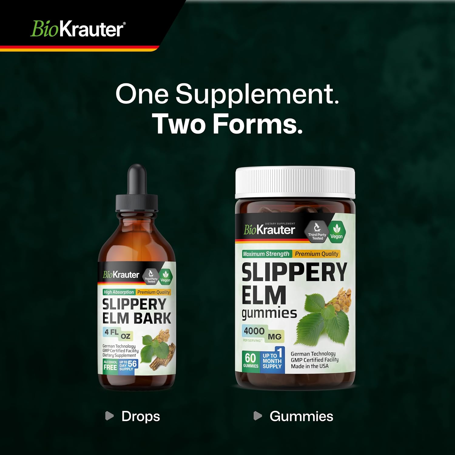 Slippery Elm Bark Tincture – Pure Slippery Elm for Women & Men – 118 ml (56 Days Supply) – Vegan Liquid Drops for Throat, Lungs, Digestion - görsel 9