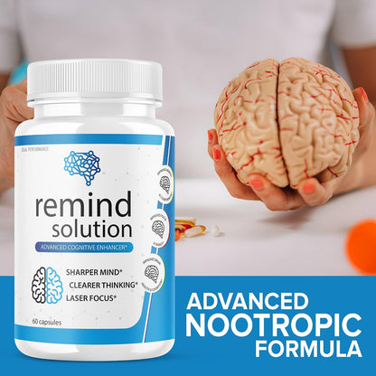 Remind Solution for Memory and Cognitive Support – 120 Capsules (Pack of 2)
