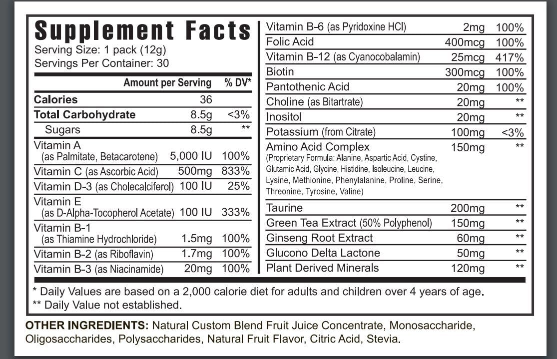 Youngevity Rebound FX On-The-Go Pouches Citrus Punch – 30 Sachet Box - görsel 2