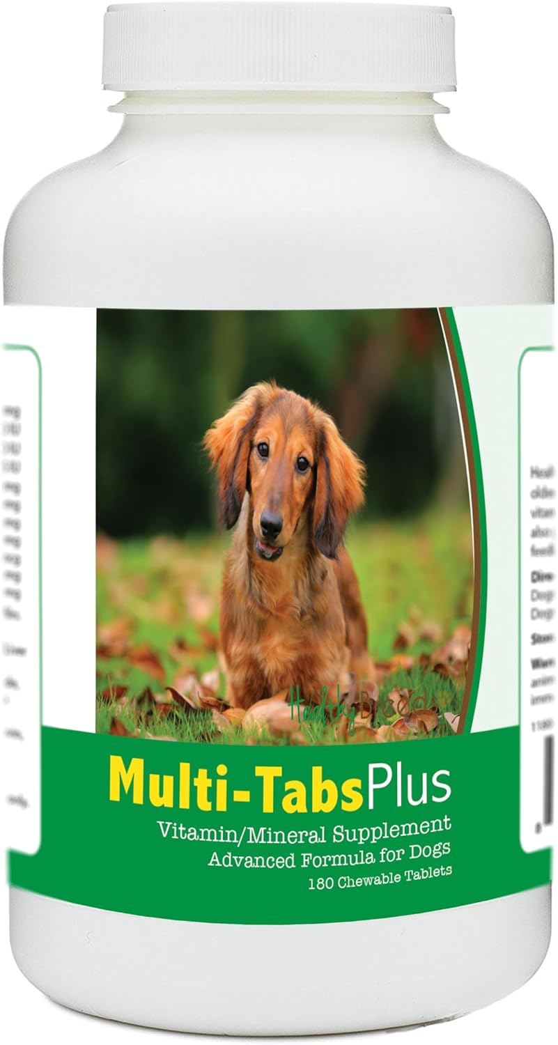 Healthy Breeds Dachshund Multi-Tabs Plus Chewable Tablets, 180 Count - görsel 1
