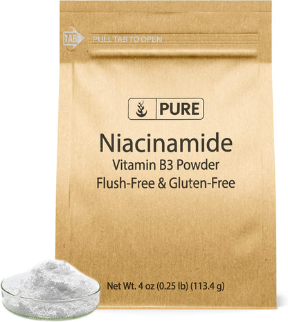Pure Original Ingredients Niacinamide Powder (227 g) – Flush-Free Vitamin B3 Supplement