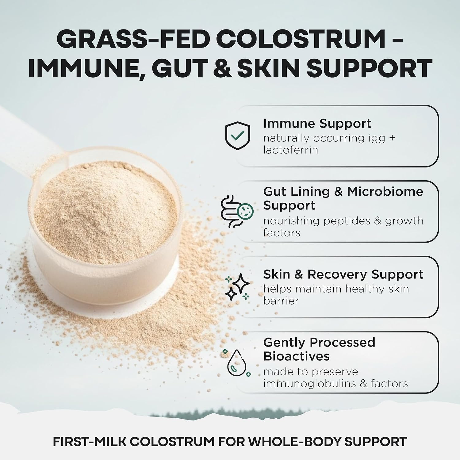 Colostrum Powder Unflavoured – Grass Fed Bovine Colostrum Supplement - görsel 2