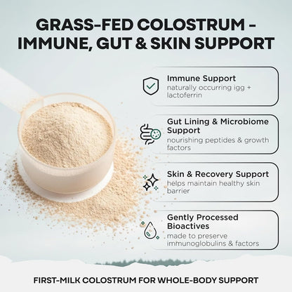 Colostrum Powder Unflavoured – Grass Fed Bovine Colostrum Supplement