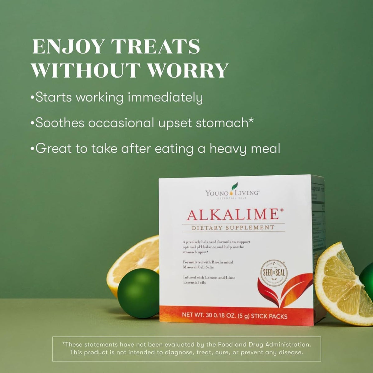 Young Living AlkaLime Stick Packs | 30 Sachets | Vitamin & Mineral Supplement | Digestive Wellness | Gentle on the Stomach | Infused with Calcium, Potassium, & Sodium - görsel 2