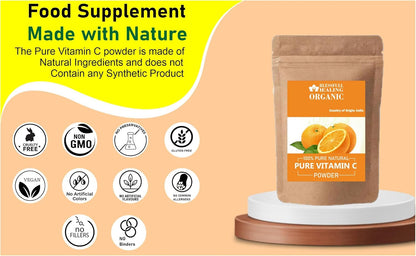 Blessfull Healing Organic Pure Vitamin C Powder - 100% Pure Natural, 300g