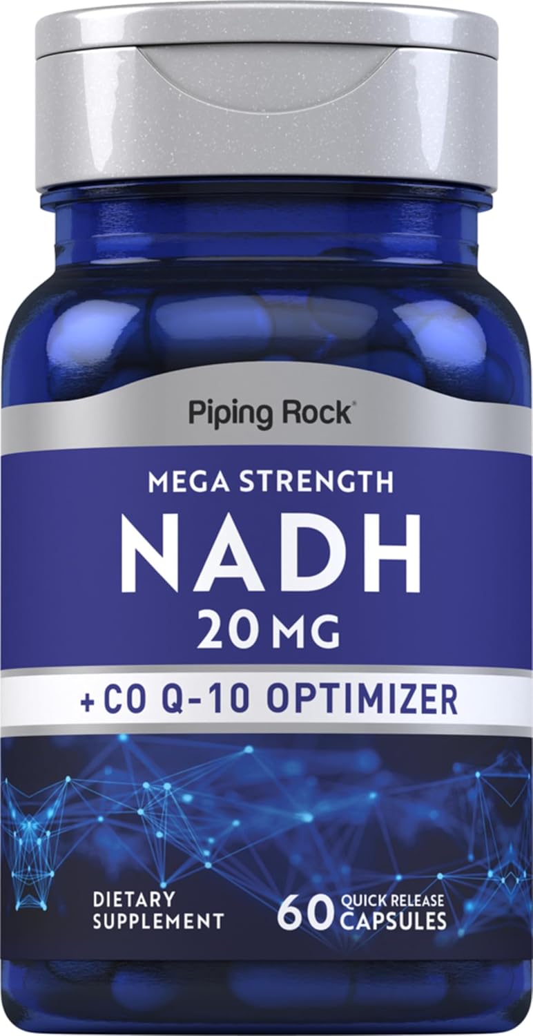 Piping Rock NADH CoQ10 Supplement, 20 mg, 60 Capsules - görsel 1