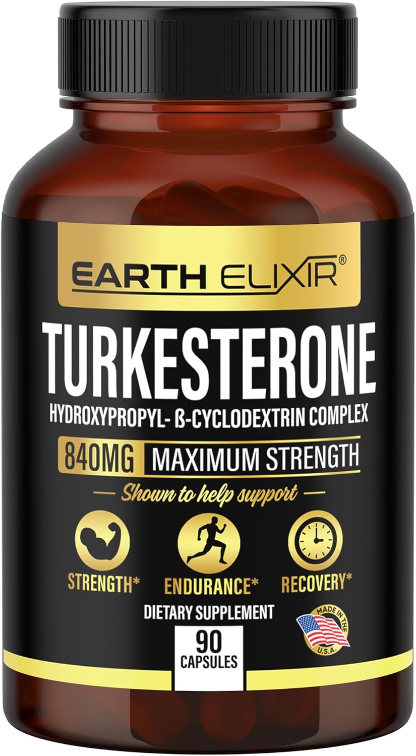 Turkesterone 840 mg – Natural Testosterone Support – 100% Pure Ajuga turkestanica Extract – Made in the USA & Third-Party Tested for Strength, Energy & Vitality - görsel 6