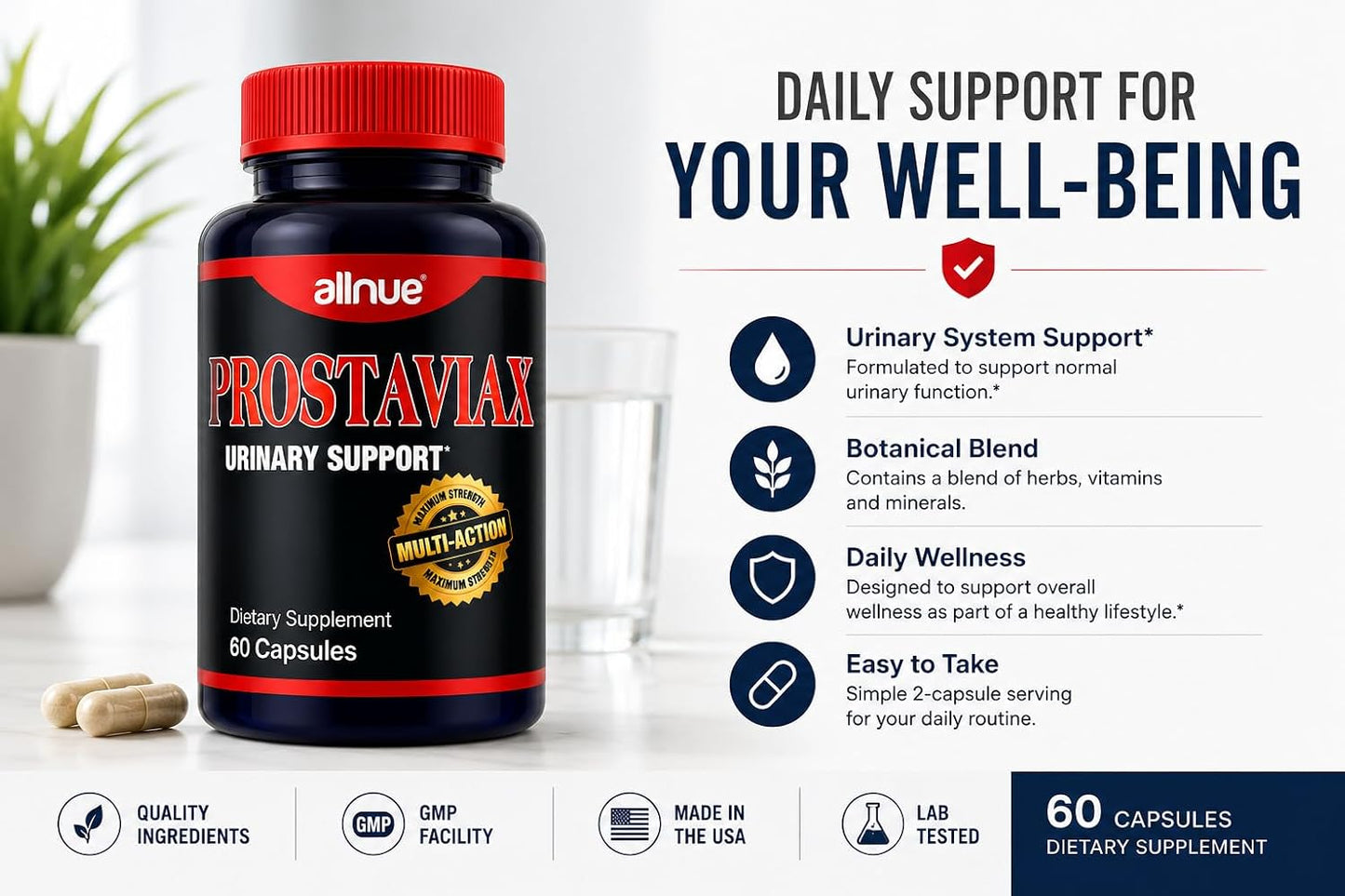 Prostaviax – 60 Capsules (Value Size) by AllNue - görsel 4