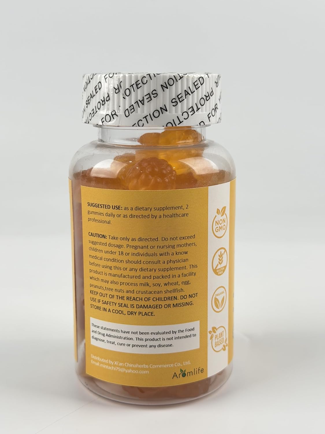 Aromlife Fibro Inositol Gummies - Natural Folate & Vitamins B6 & B12 - 60 Orange Flavour Women's Gummies for Daily Balance - görsel 3
