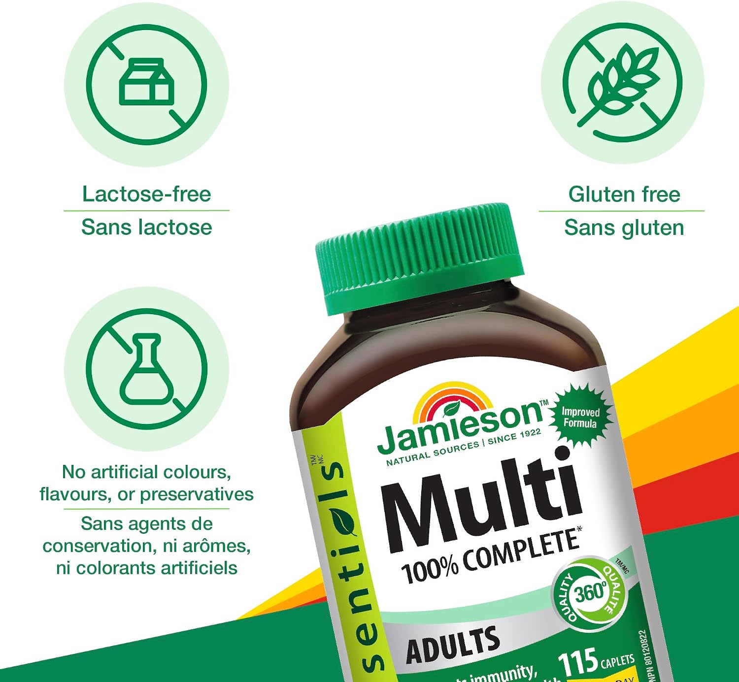Jamieson 100% Complete Multivitamin for Adults, Supports Energy, Immunity & Overall Health - görsel 4