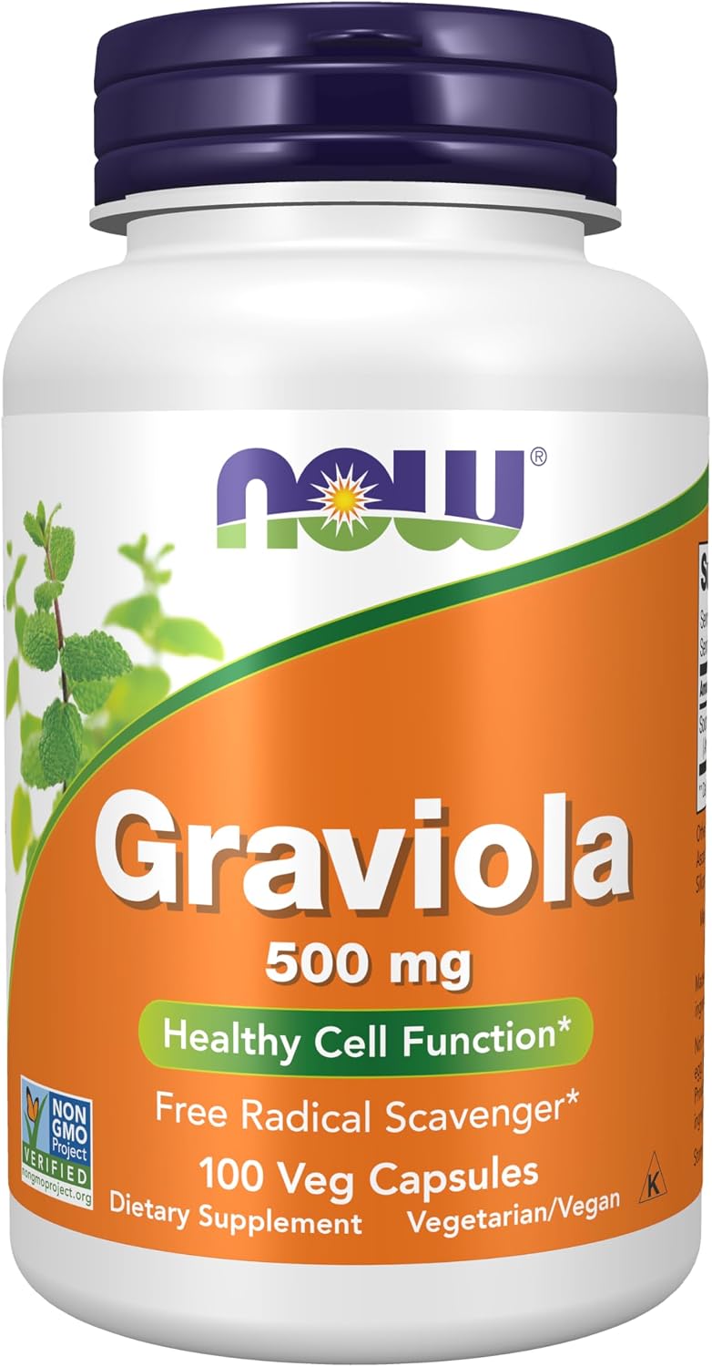 NOW Foods Graviola (Annona muricata) 500 mg – 100 Veg Capsules - görsel 1