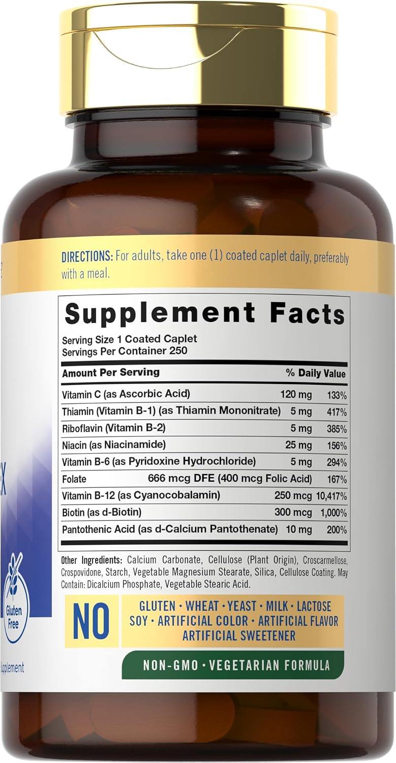 Carlyle Vitamin B Complex with Vitamin C - 250 Tablets - görsel 2