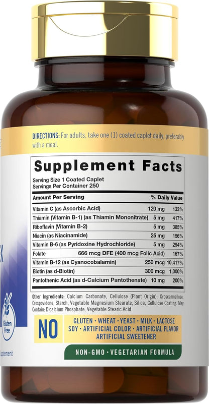 Carlyle Vitamin B Complex with Vitamin C - 250 Tablets