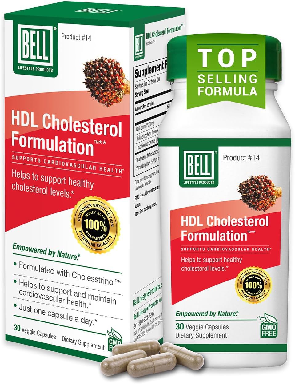 Bell HDL Cholesterol Formulation™ - Cholesterol Health Supplement for Men and Women, 30 Capsules - görsel 1