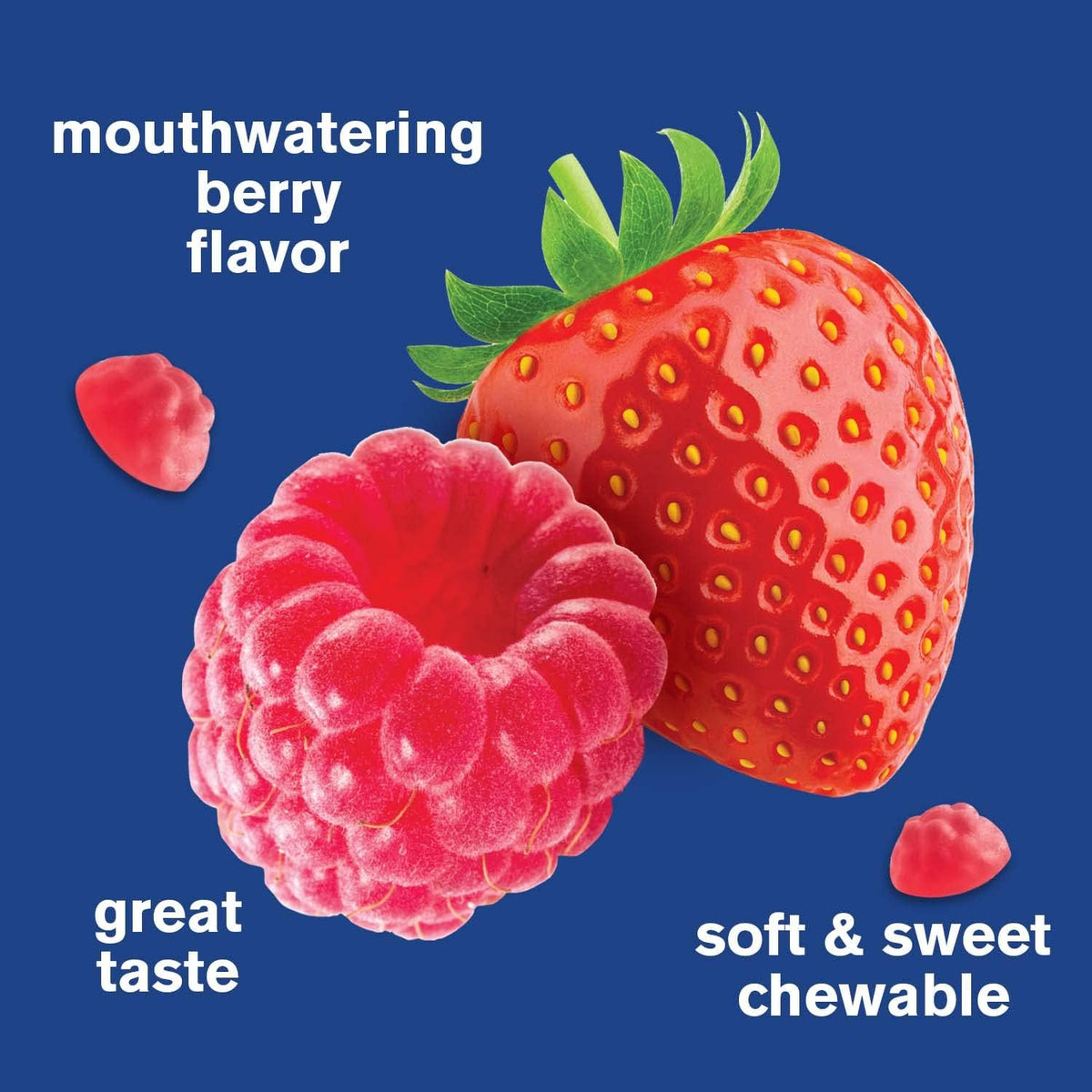 WellYeah Vitamin D3 5000 IU (125 mcg) Extra Strength Gummies - for Bone Health, Immune Support, Teeth - Non-GMO, Gluten-free, Nut Free, Vegetarian - Strawberry Flavour - 60 Gummies - görsel 5