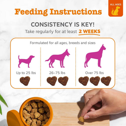 Zesty Paws Omega-3 Fish Oil for Dogs - Zesty Paw Dog Vitamins and Supplements for Hip, Joint & Skin, Bacon (90 Chews)