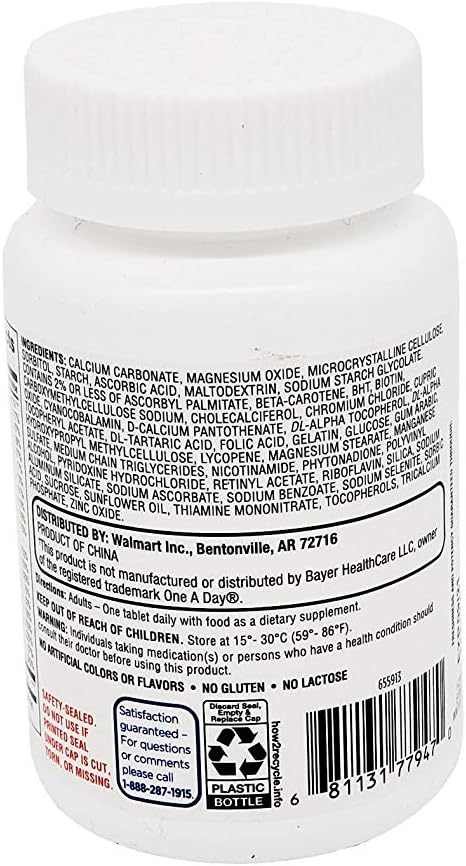 Equate One Daily Multivitamin, Men's Health Formula - 100 Tablets - görsel 3