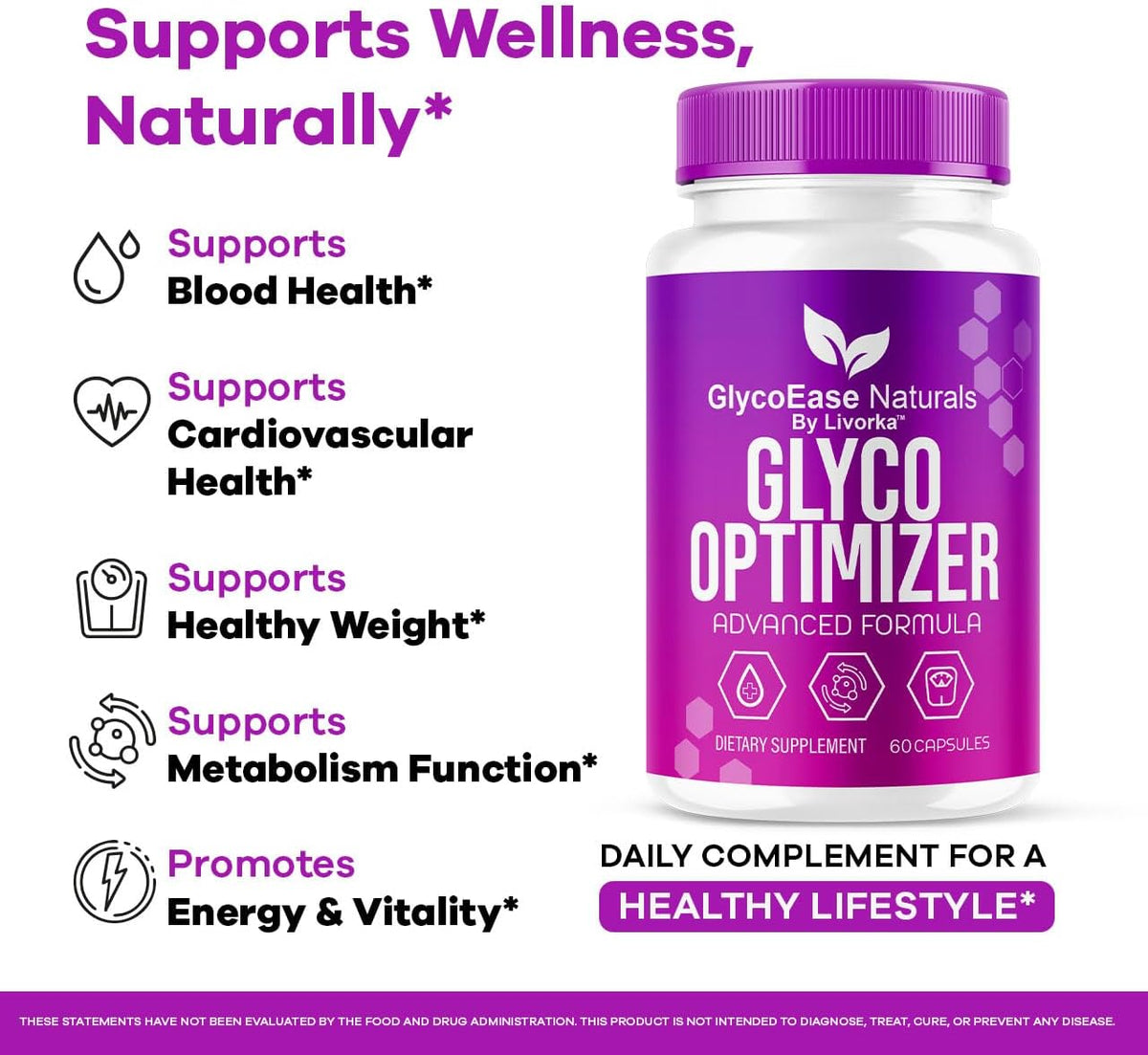 (3 Pack) GlycoEase Glyco Optimiser - Official GlycoEase Capsules Natural Supplement Support, Glycoease Premium Naturals, Glycoeas Advanced Formula Reviews, 180 Capsules for 3 Months - görsel 3