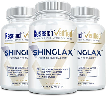 Research Verified Shinglax – Lemon Balm, Proteolytic Enzymes, Mushroom Complex, Vitamin B Complex, Oregano, Zinc – Non-GMO, Made in USA – 60 Capsules (Pack of 6)