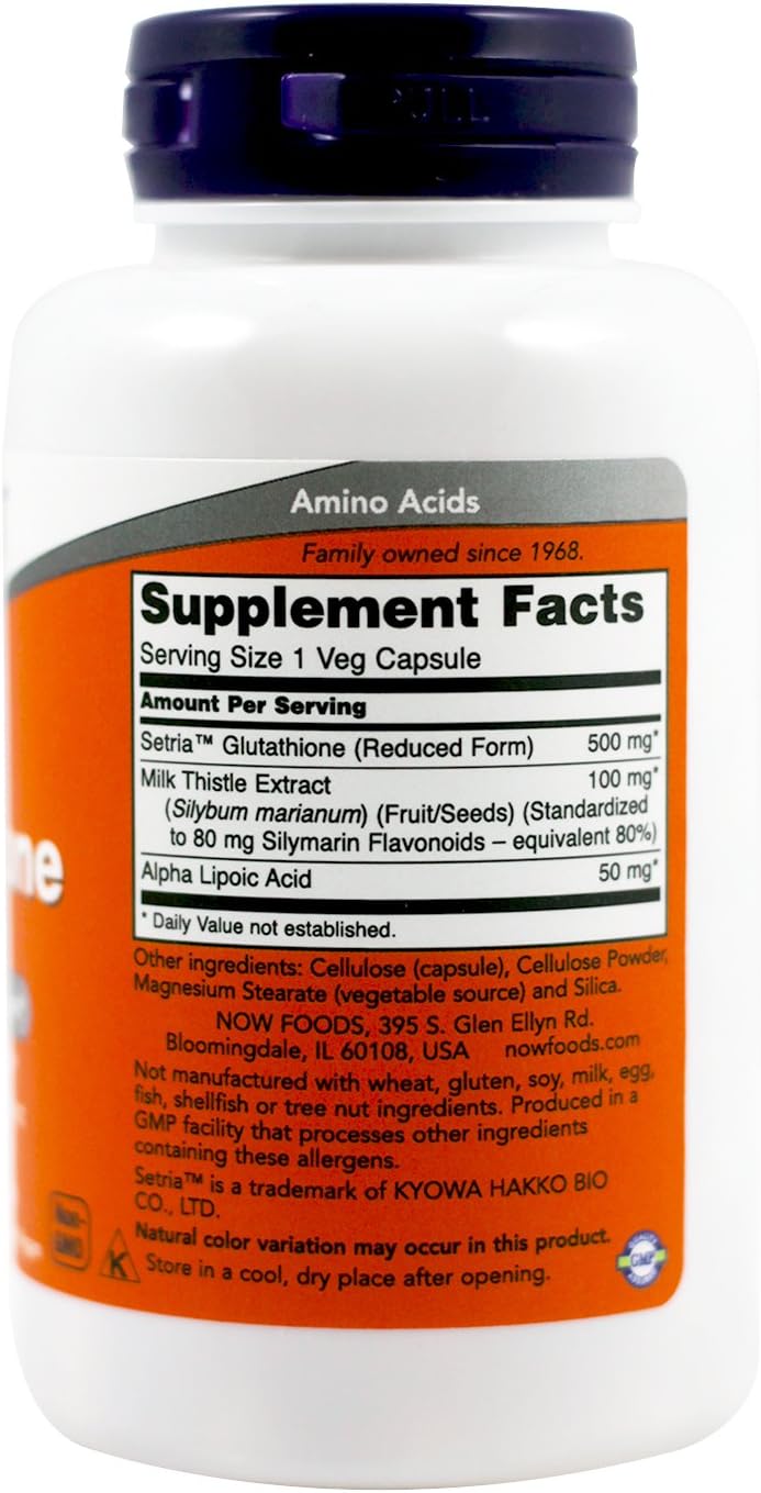 Now Foods Glutathione 500 mg - 60 Vcaps 2 Pack - görsel 2