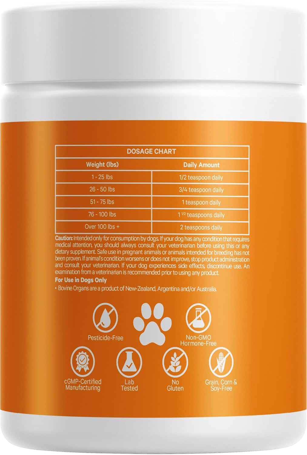 Happy Healthy Organs & Glands Supplement for Dogs - Freeze-Dried Raw Grass-Fed Beef Multi-Organ, 85 g - görsel 9