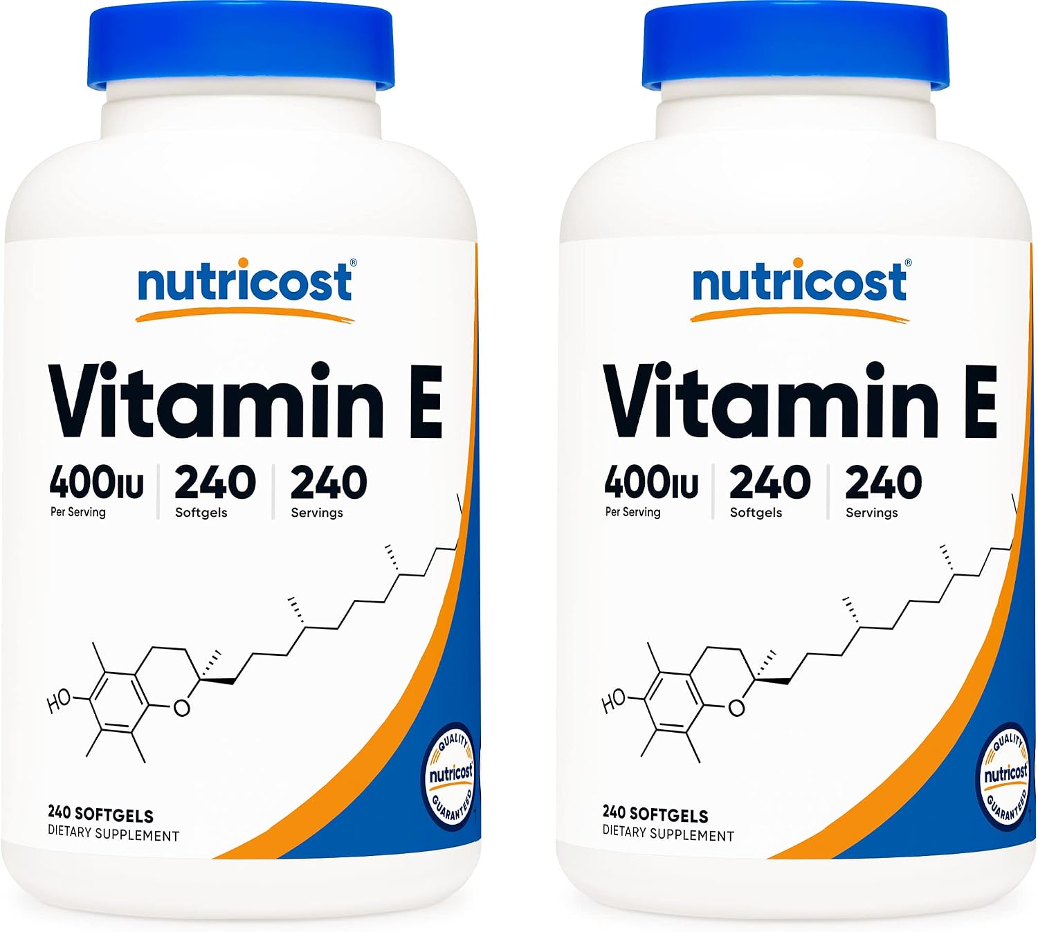Nutricost Vitamin E 400 IU, 240 Soft gel capsule Capsules (2 Bottles) - görsel 1