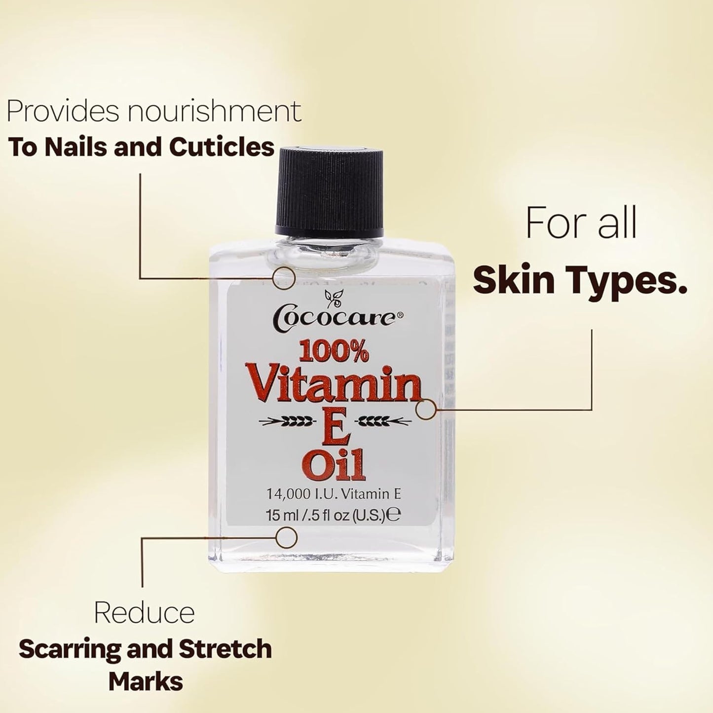 Cococare 100% Vitamin E Oil - 14,000 IU per Bottle (6 Pack) - görsel 2