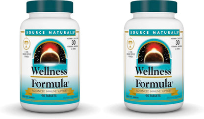 Source Naturals Wellness Formula - Bio-Aligned Immune Support with Vitamins & Herbal Defence, 90 Tablets
