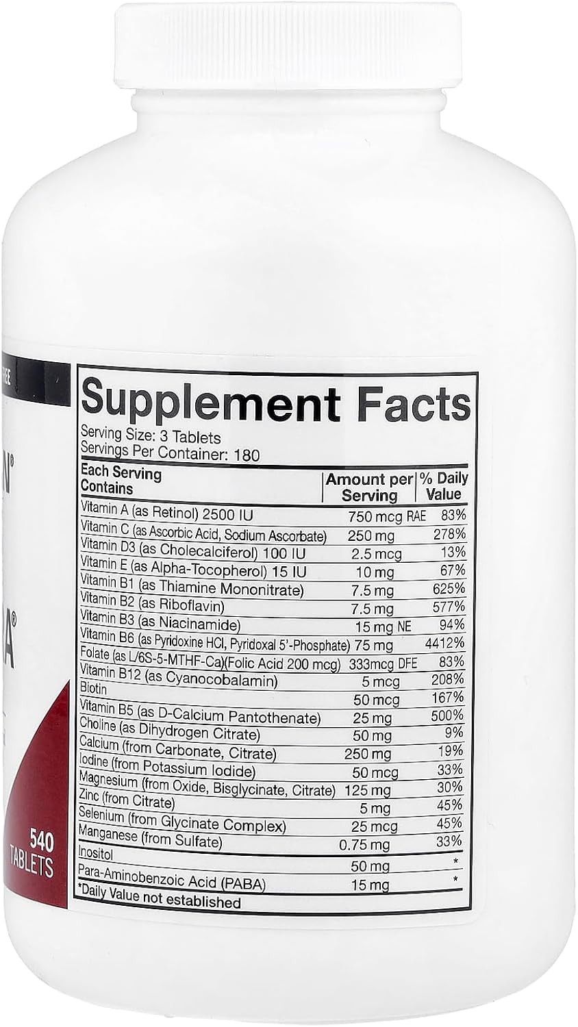 Kirkman Labs Super Nu-Thera with Extra P5P - 540 Tablets - görsel 2