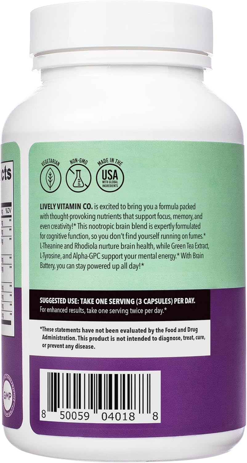 Brain Battery - 90 Capsules - görsel 3