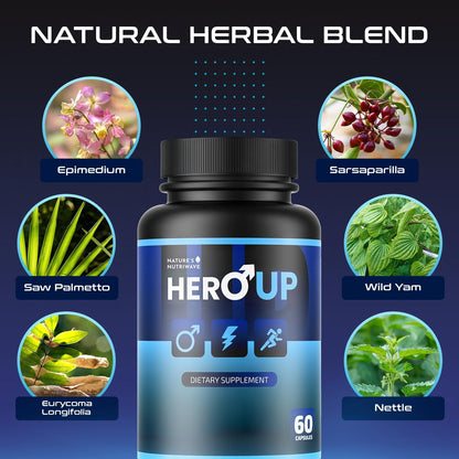 HeroUP – Plant-Based Capsules with Vitamin C – 60 Capsules (6-Month Supply)