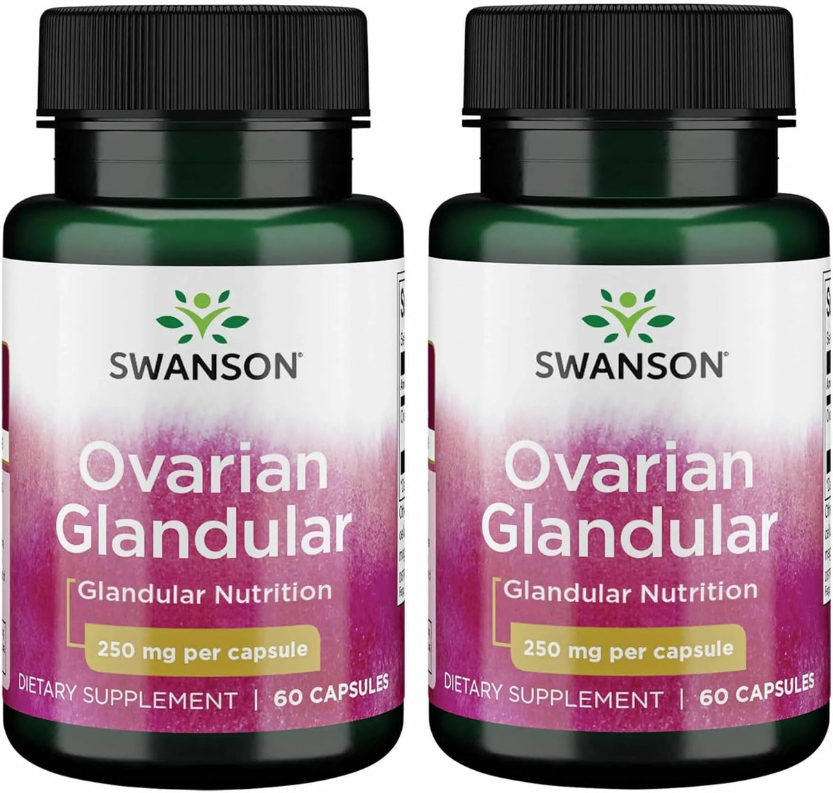 Swanson Ovarian Glandular Supplement - Women's Glandular Health and Balance Support - Premium Bovine Tissue - 60 Capsules, 250mg Each - görsel 9