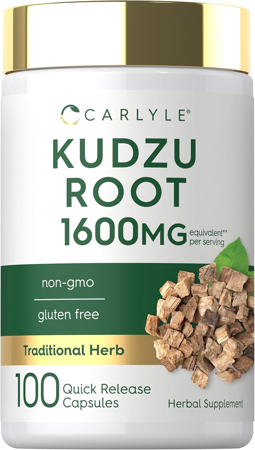 Carlyle Kudzu Root Extract 100 Capsules - Non-GMO, Gluten-free Herbal Supplement - görsel 1