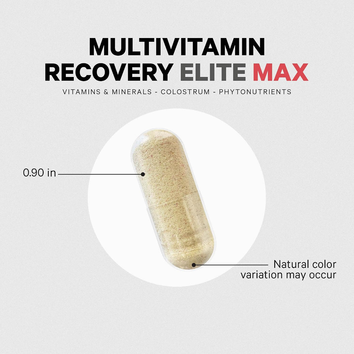 Codeage Multivitamin Recovery Elite Max Supplement - Vitamins A, C, D, E, B-Complex, Essential Minerals, Antioxidants, Colostrum, Phytonutrients, Pantethine, Non-GM, Sport Multivitamins - 90 Capsules - görsel 8