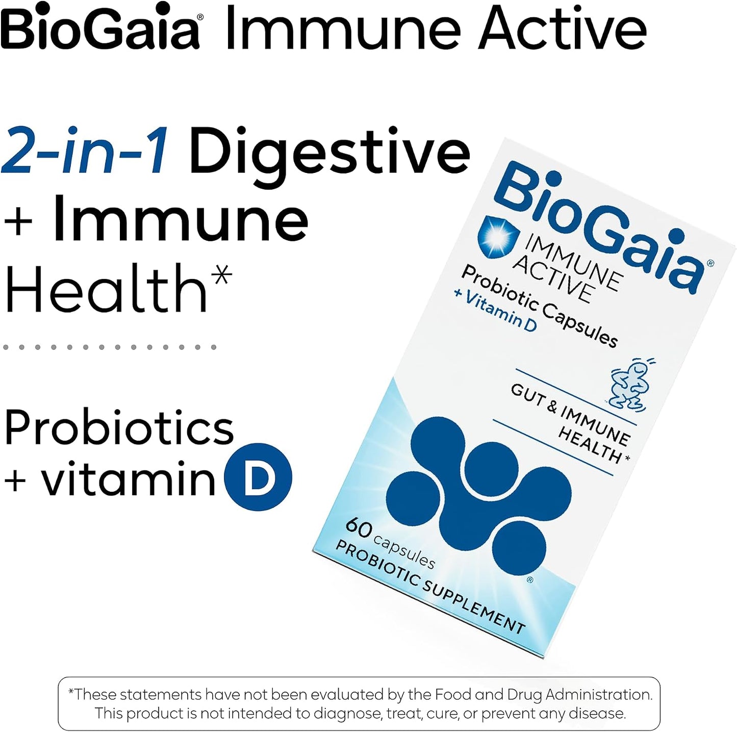 BioGaia Protectis Immune Active Probiotic + Vitamin D, 60 Capsules - görsel 3