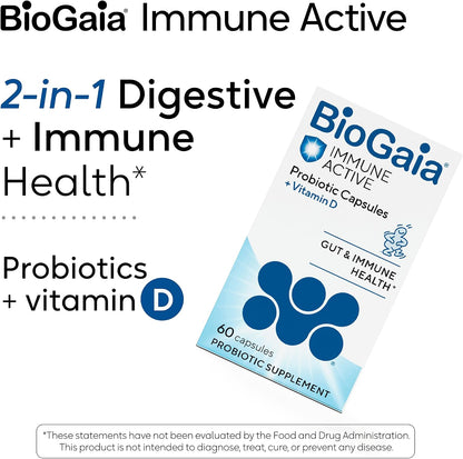 BioGaia Protectis Immune Active Probiotic + Vitamin D, 60 Capsules