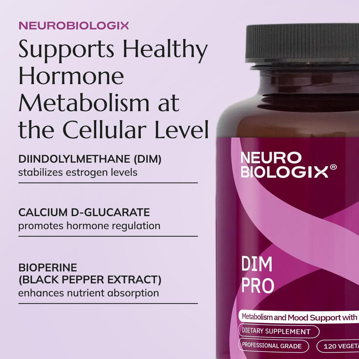 Neurobiologix DIM Pro Hormone Support, 60 Capsules - görsel 7