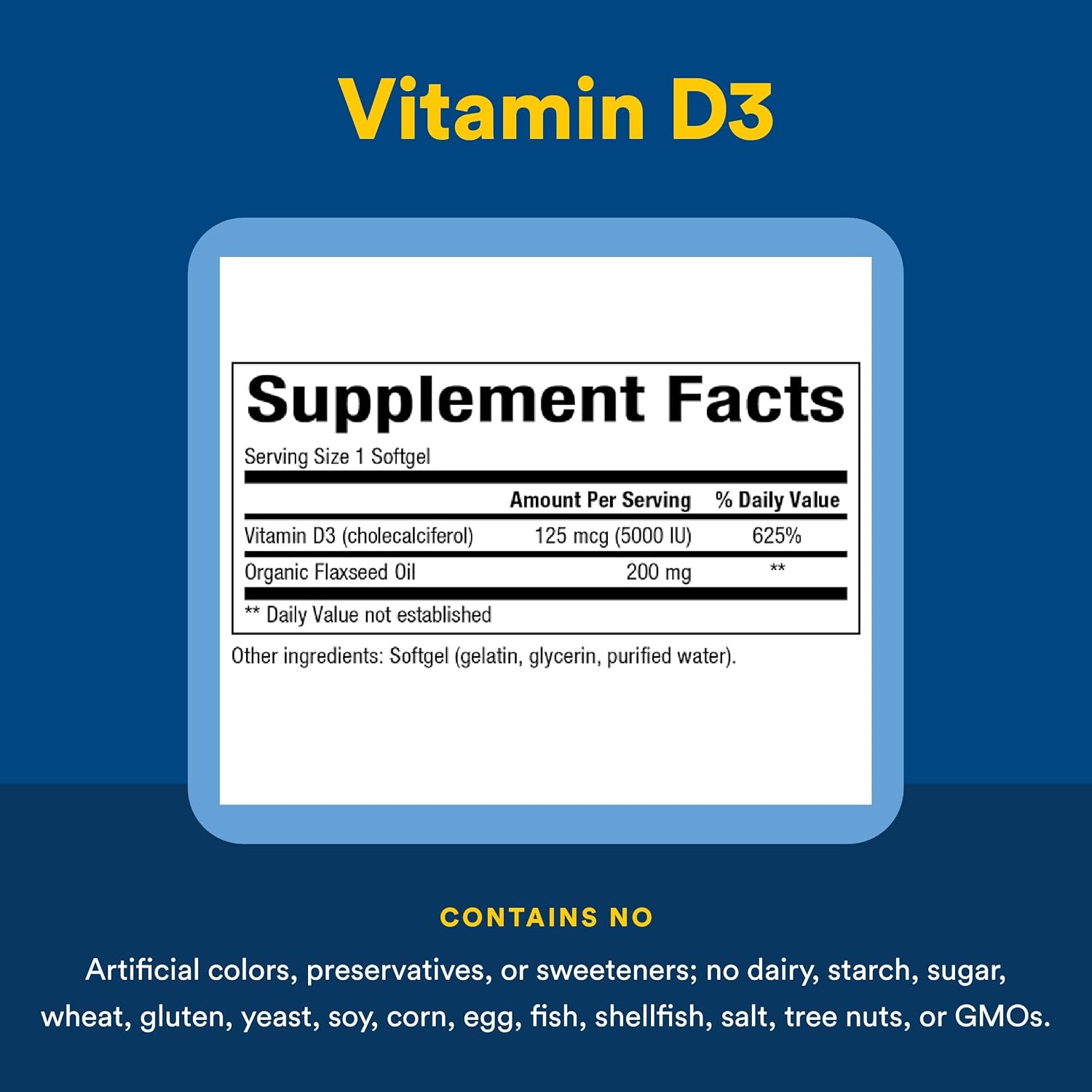 Natural Factors Vitamin D3 5000 IU, 120 Soft Gels - görsel 4
